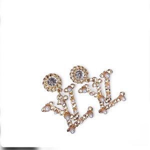 Lv Gold and Silver Designer Earrings